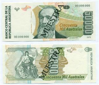 Australes - Billetes Argentinos