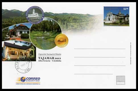 Entero Postal - Tajamar 2012 - Alta Gracia, Cordoba, Republica Argentina