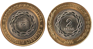 2 pesos año 2010